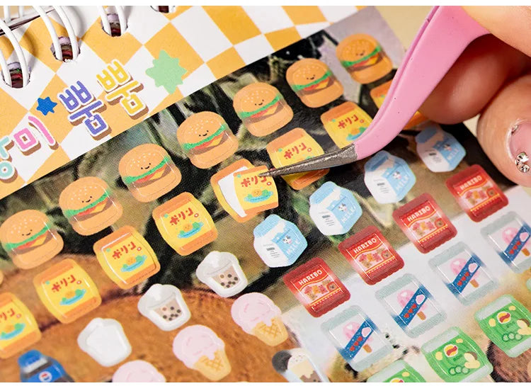 18 Sheets/piece Cute Mini Stickers Decorative Stickers Scrapbooking Laptop DIY Sticker Kids Toy Gift School Stationery (ONLINE ORDER ONLY)