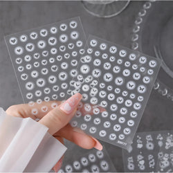 6Pcs 5D Heart Nail Stickers Self-Adhesive Frosted Design DIY Manicure Decors for Women Frosted Nail Decals %Valentine's Day #NK* (ONLINE ORDER ONLY)