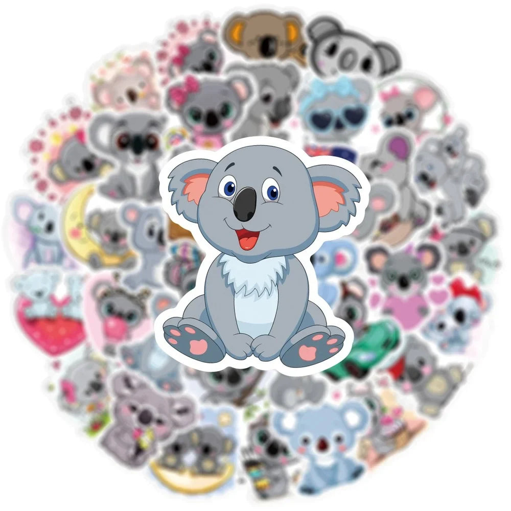 10/50Pcs Kawaii Koala Bear PVC Waterproof Stickers Scrapbooking Diy Luggage Cup Sticker Stationery Supplies 2022 (ONLINE ORDER ONLY)