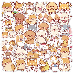 10/30/50PCS Kawaii Fluffy Dog Sticker Aesthetic Children's PVC Korean Stationery School Supplies Decoration Scrapbooking (ONLINE ORDER ONLY)