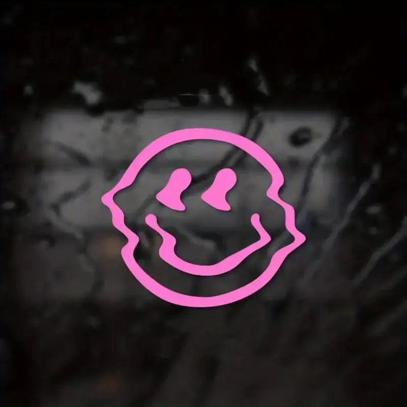 Smiling Face Stickers，Brighten Up Your Car with a cute & funny Cartoon Twisted Smiling Face Sticker! (ONLINE ORDER ONLY)