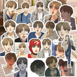 10/30/66pcs Anime Korean Manwha Jinx Stickers Joo Jaekyung Kim Dan Manga Decals Laptop Motorcycle Phone Car Waterproof Sticker (ONLINE ORDER ONLY)