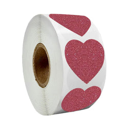 300pcs/roll Exquisite Silver Shiny Dot Heart Shaped Stickers Seal Labels for Gift Package Glitter Card Handmade Decoration (Online Order Only)