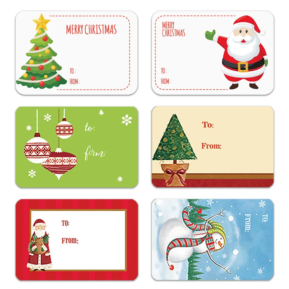 50-250Pcs Santa Claus Christmas Gift Decoration Sticker Packaging Stationery Sticker Happy Holidays Decoration Seal Label (ONLINE ORDER ONLY)