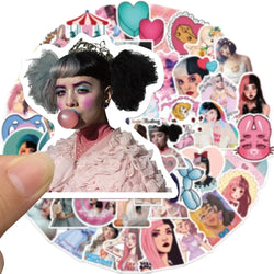 10/50PCS Singer Melanie Martinez Stickers Cartoon Decals DIY Scrapbook Album Suitcase Laptop Fridge Car Wall Sticker Kids Toy (Online Order Only)