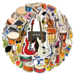 Cartoon Musical Instruments Sticker Packs (ONLINE ORDER ONLY)