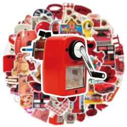 10/30/50PCS Cute Red Sticker Ins Style Cartoon Decoration For Phone Skateboard Notebook Fridge Suitcase Helmet Wall Decals Toys (ONLINE ORDER ONLY)