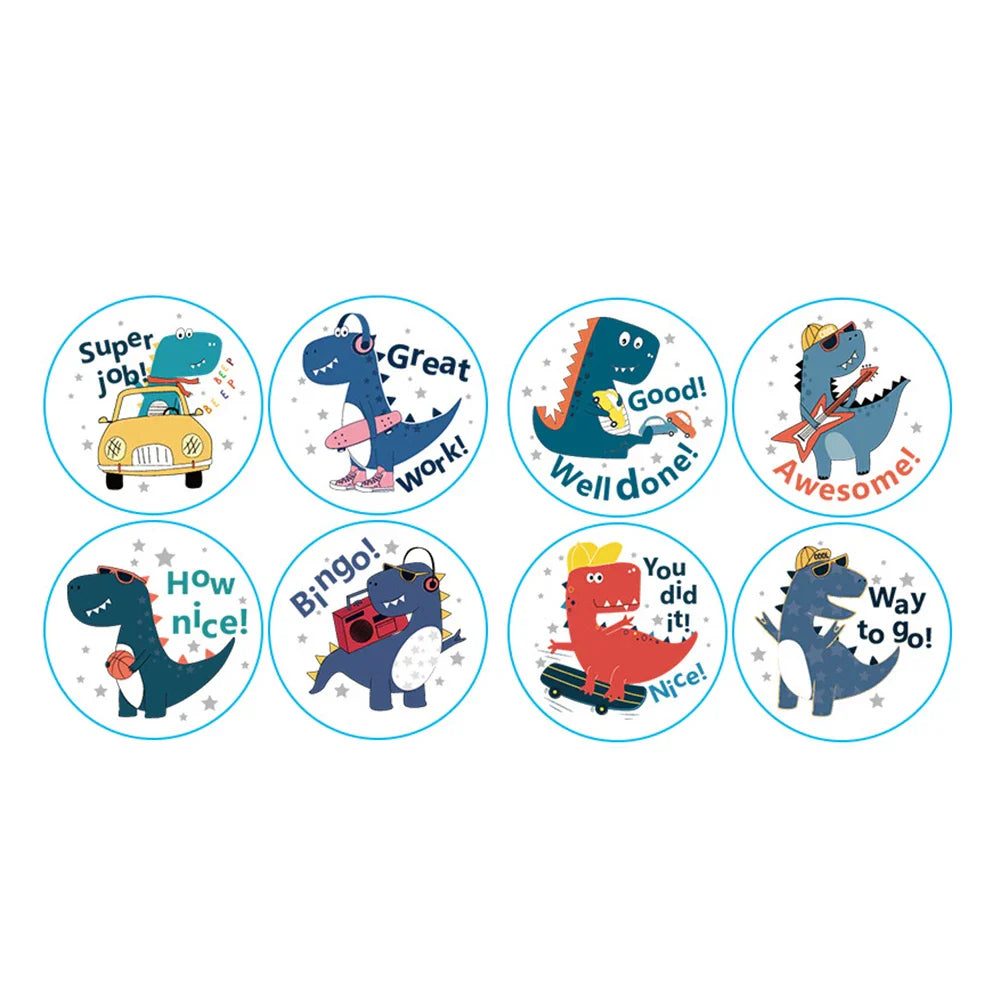 100-500pcs Dinosaur Animals Cartoon Stickers For Kids Classic Toys Sticker Reward Sticker Gift Decoration Label Stationery (ONLINE ORDER ONLY)