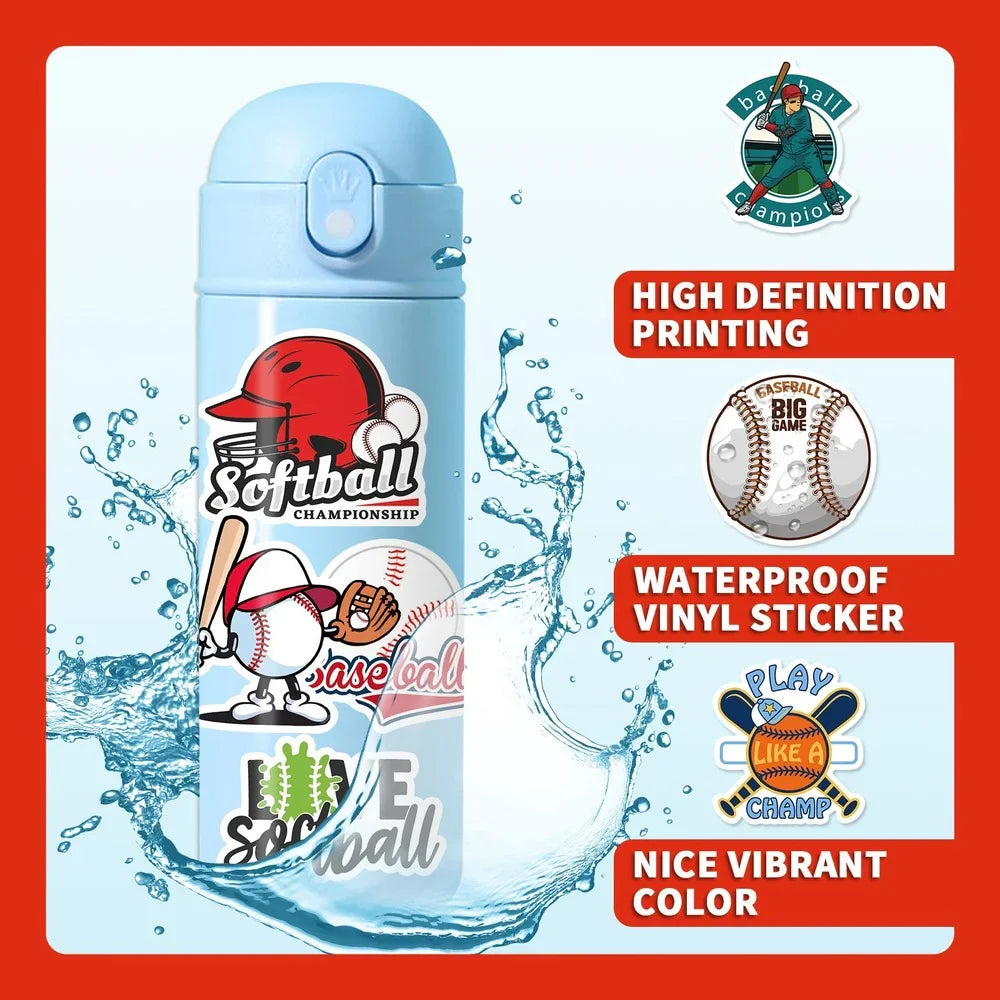 10/25/50pcs Mixed Baseball and Softball Sticker Packs (ONLINE ORDER ONLY)
