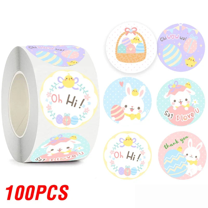 100-500pcs Cartoon Animal Label Thank You Stickers Sealing Label For Business Handmade Baking Cake Party Gift Decoration Sticker (ONLINE ORDER ONLY)