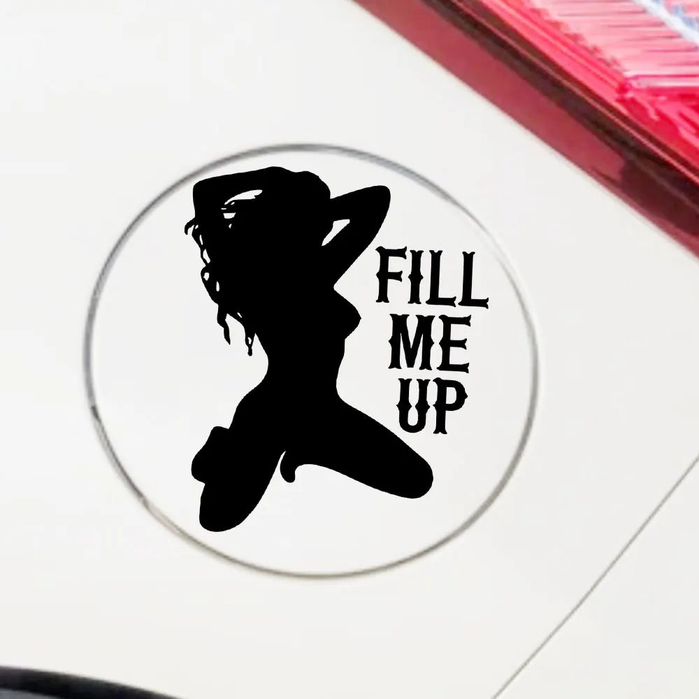 Funny Fuel Tank Cap Sticker for Car Decoration Sexy Beauty Exterior Accessories Stickers High Quality Waterproof Vinyl Decals (ONLINE ORDER ONLY)