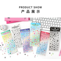 1Pc New Cute Star Resin Stickers Idol Card Deco Scrapbook DIY Material Girls Nails Decoration Stationery Stickers (ONLINE ORDER ONLY)