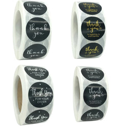 50-500pcs Hot Gold Thank You Stickers For Envelope Sealing Labels Stationery Supplies Handmade Wedding Gift Decoration Sticker (ONLINE ORDER ONLY)