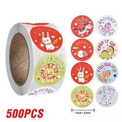 100-500pcs Kids Reward Stickers Puppy Dog Cat Encouragement Labels for Teachers Cute Animals Sticker Stationery Pegatinas (ONLINE ORDER ONLY)