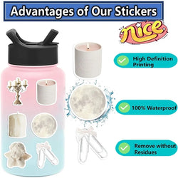 10/30/50PCS INS White PVC Sticker Aesthetic Decoration Scrapbooking Sketchbook Korean Stationery School Supplies for Kids (ONLINE ORDER ONLY)