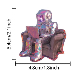 50pcs Cool 3D Cyberpunk Holographic Harajuku Vinyl Graffiti Stickers Aesthetic Car Fridge Laptop Phone Motorcycle Decal Sticker (ONLINE ORDER ONLY)