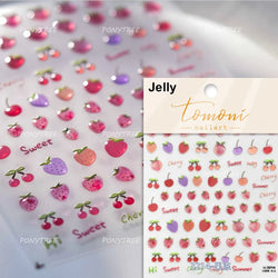 Toast Butter Brioche Bread Dim Sum Cookie Cherry Pudding Food Fork Doughnut Relief Adhesive Nail Art Stickers Manicure Decals (ONLINE ORDER ONLY)