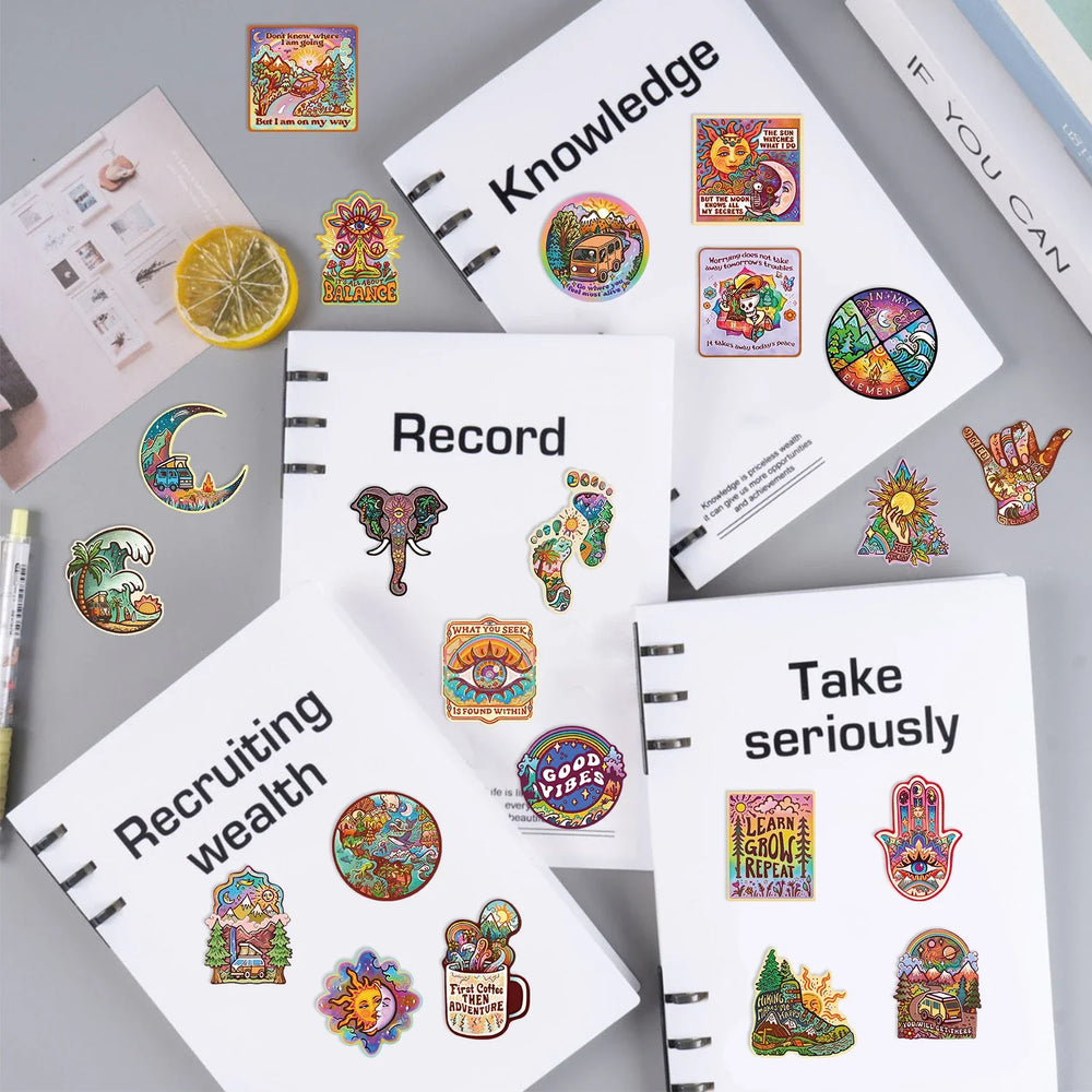 50PCS Fun Camping Adventure Stickers Aesthetic DIY Decals Skateboard Phone Laptop Suitcase Decorative Sticker (ONLINE ORDER ONLY)