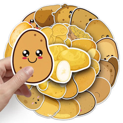10/50PCS Cute Potato Cartoon Stickers For Motorcycles Luggage Computer Laptop Gift Car Phone Water bottle Notebook (Online Order Only)