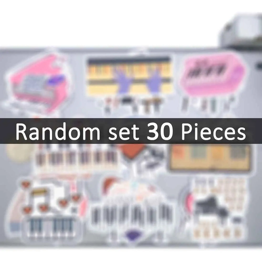 20/30/50Pieces Pianoforte Classical Music Piano Style Stickers for Phone Scrapbook Journal Luggage Bike Car Laptop Sticker Toys (ONLINE ORDER ONLY)