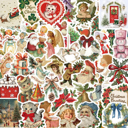 56pcs Romantic Christmas Stickers Cute Seal Sticker Cartoon DIY Scrapbooking Decoration Decals Funny Children Toys (ONLINE ORDER ONLY)