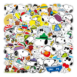 10/30/50PCS Cute Snoopy Stickers Comics Graffiti Sticker Cartoon Kids Toys Fridge Luggage Laptop Phone Guitar Skatboard Decals (ONLINE ORDER ONLY)