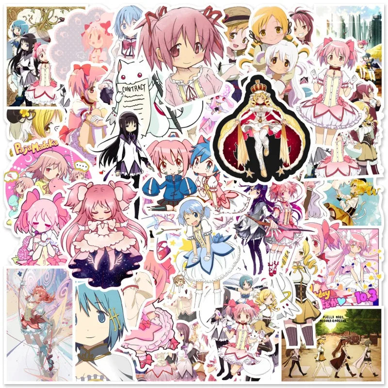 50pcs Mahou Shoujo Stickers for Luggage, Water Bottles, Phones, Laptops, Cars, Scooters, and More (Online Order Only)