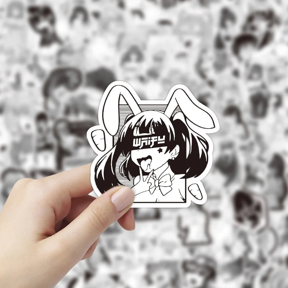 50/100Pcs Sexy Girl Hentai Waifu Bunny Girl Anime Sticker Bicycle Guitar Suitcase Notebook Motorcycle Graffiti Stickers Gift (ONLINE ORDER ONLY)