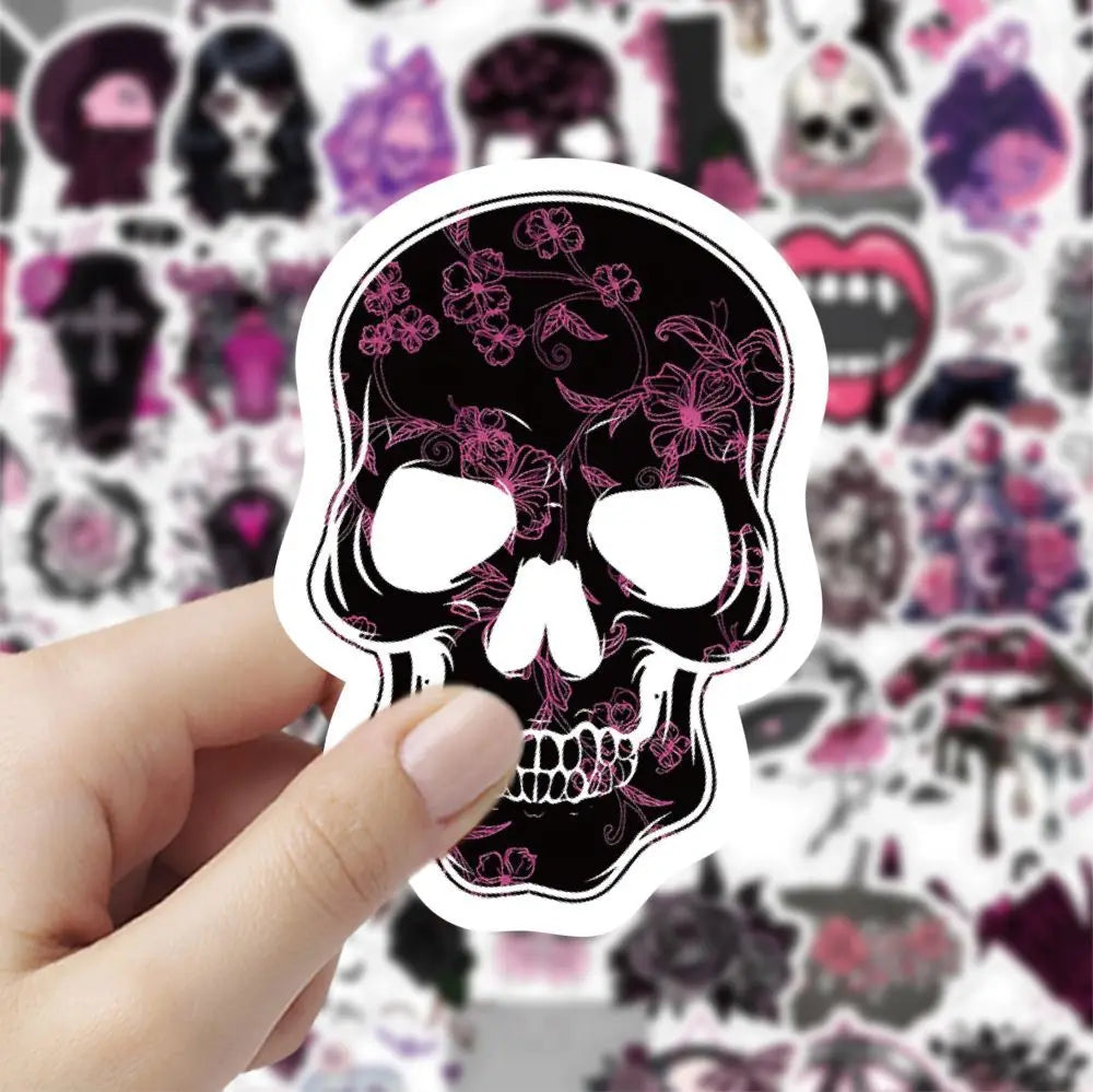 Cute Pink Goth Magic Stickers for Phone Laptop Luggage Skateboard 10/30/60PCS (Online Order Only)