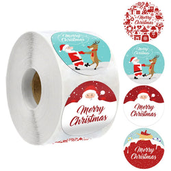 50-500PC Merry Christmas Sticker Christmas Theme Seal Labels Stickers For DIY Gift Baking Package Envelope Stationery Decor Kids (ONLINE ORDER ONLY)