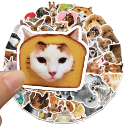 10/30/52pcs Cute Dog Cats Animal Graffiti Stickers Cartoon Decals Scrapbook Laptop Phone Luggage Car Funny Meme Sticker Kids Toy (ONLINE ORDER ONLY)