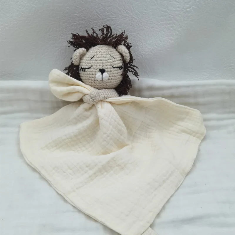Baby Bib with Sleeping Animals Rattle (ONLINE ORDER ONLY)