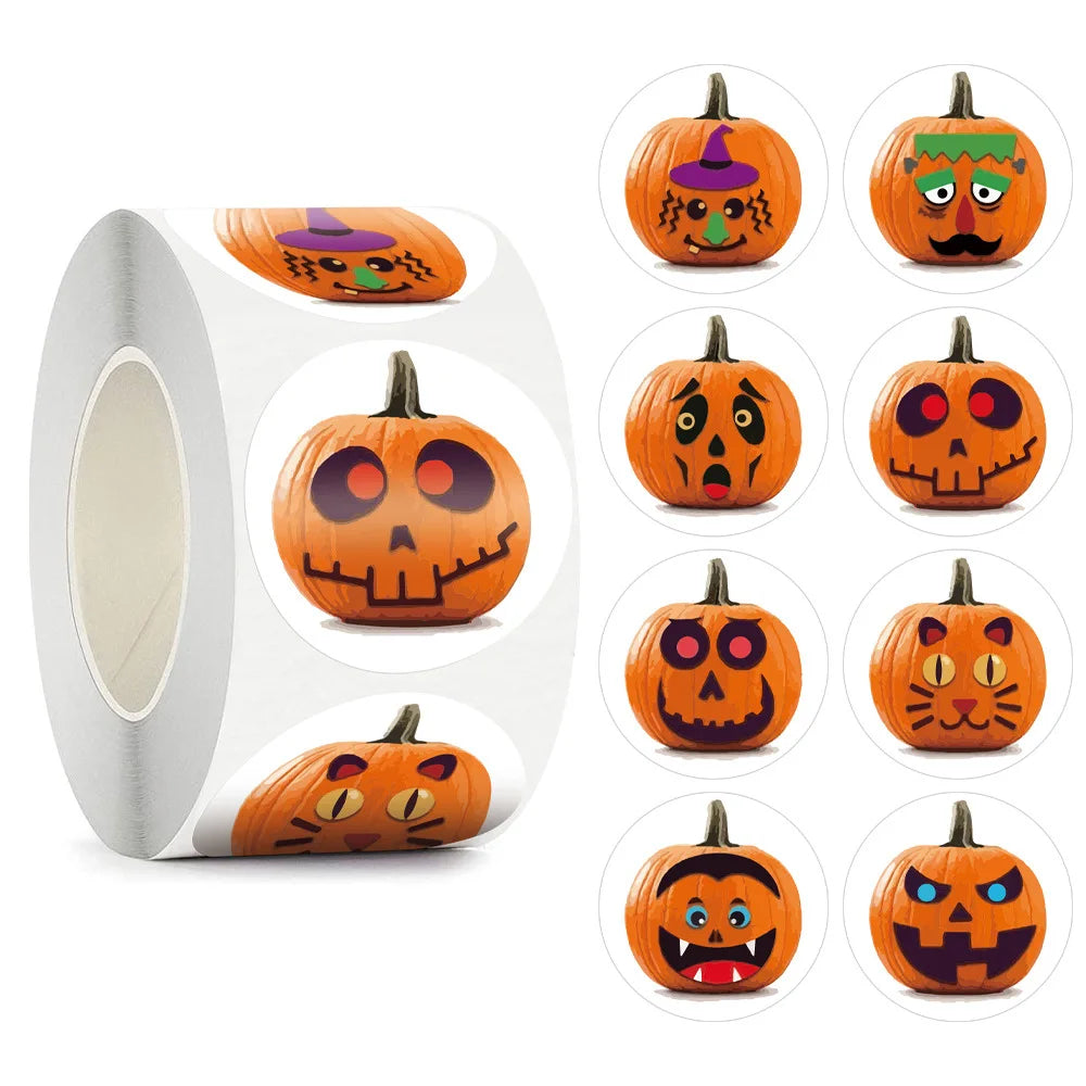 100-500Pcs Halloween Sticker Sealing Label Stickers Adhesive Sticker For Gifts Handmade Envelope DIY Stationery Stickers (ONLINE ORDER ONLY)