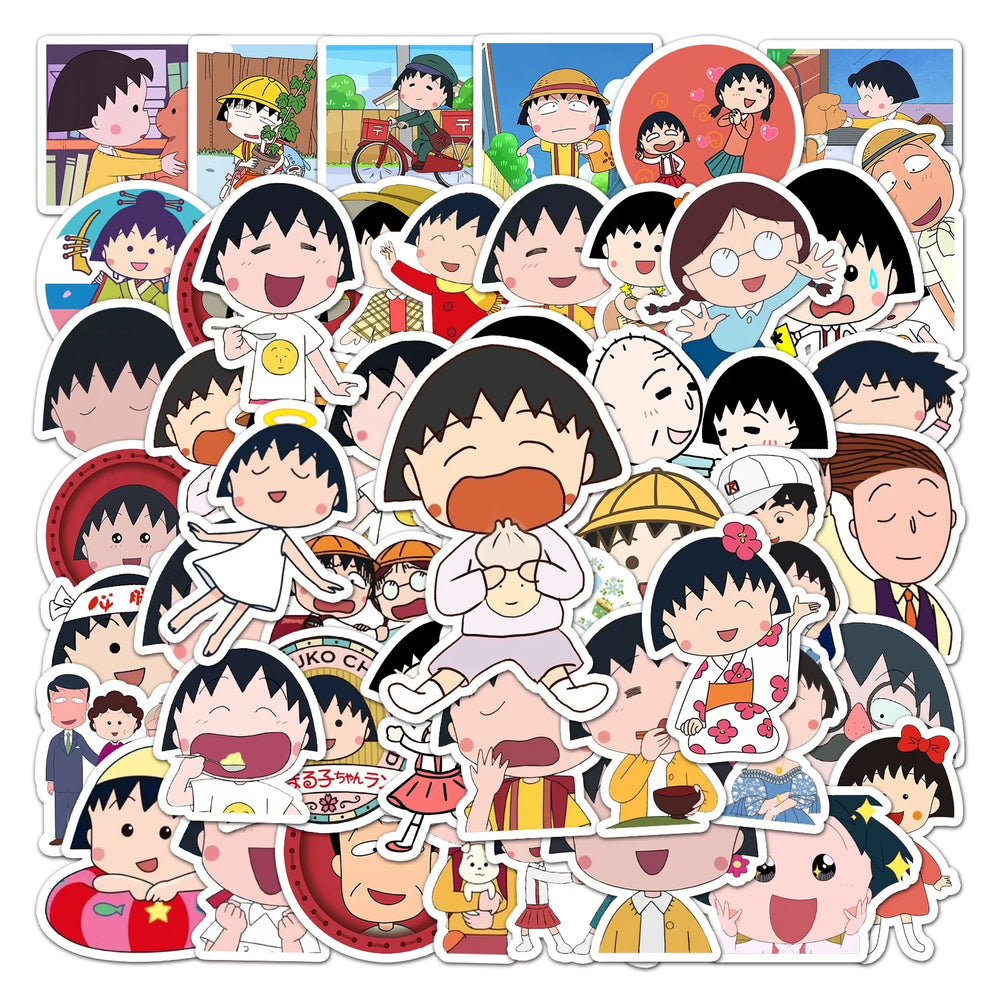 MINISO Cute Cartoon Waterproof Stickers 50Pcs Vinyl Decals (Online Order Only)