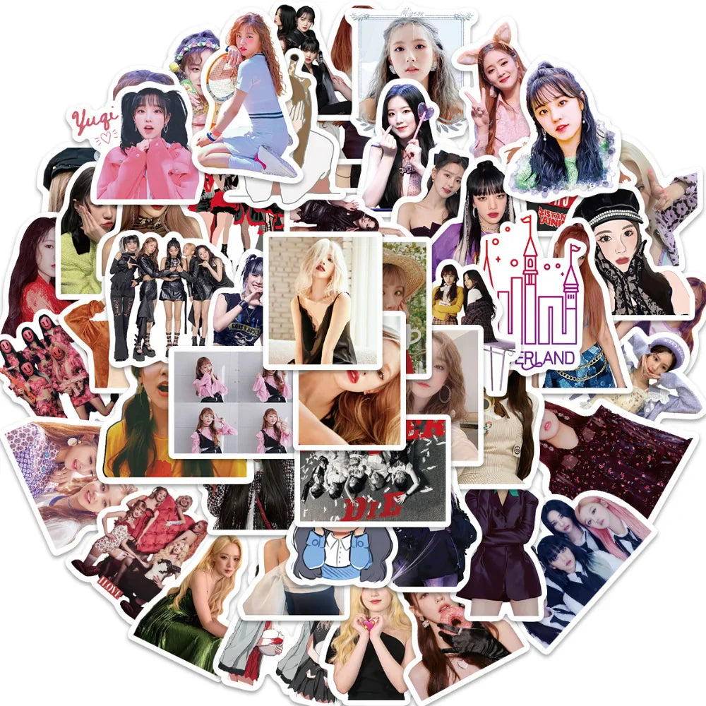 10/50pcs/set (G)I-DLE Graffiti Stickers Korean Girl Group Stickers Lomo Cards GIDLE Album Girls I Burn Photo Card Postcard (ONLINE ORDER ONLY)