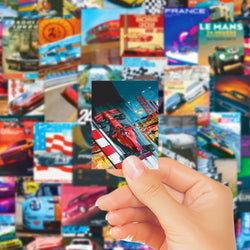 10/30/50pcs Vintage JDM Retrofit Racing Car Graffiti Stickers Poster Car Skateboard Laptop Motorcycle Waterproof Sticker Kid Toy (ONLINE ORDER ONLY)