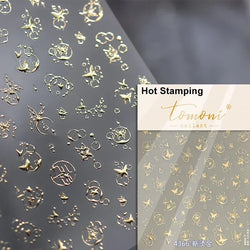 Dreamy Chic Butterfly Flower Bowknot Square Rhinestone Crystal 5D Self Adhesive Nail Art Stickers Fantasy Shiny Manicure Decals (ONLINE ORDER ONLY)