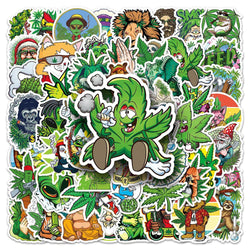 10/30/50/100PCS Funny Characters Weed Sticker Packs (ONLINE ORDER ONLY)