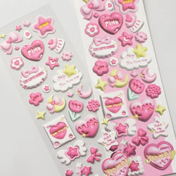 1pcs Ins Cute Love Magic Wand 3D Stickers Planner Journal Scrapbooking Decorative Sticker Aesthetic Kawaii Korean Stationery (Online Order Only)