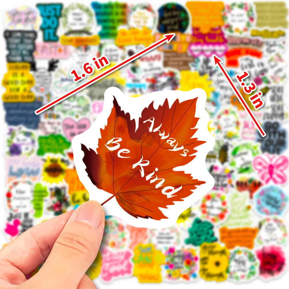50/100PCS Motivational Phrases Hope Sticker Inspirational Life Quotes DIY Laptop Study Room Scrapbooking Graffiti Decal Stickers (ONLINE ORDER ONLY)