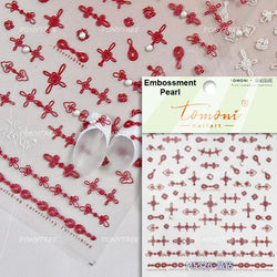 Yunjin Brocade Shawl Tassel Pendant Traditional Chinese Costumes and Ornaments Self Adhesive Nail Art Stickers Manicure Decals (ONLINE ORDER ONLY)