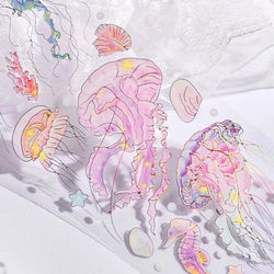 3Pcs Jellyfish Rose Butterfly Laser Sticker DIY Scrapbooking Happy Planning Photo Album Deco Stickers Art Kawaii Stationery (ONLINE ORDER ONLY)