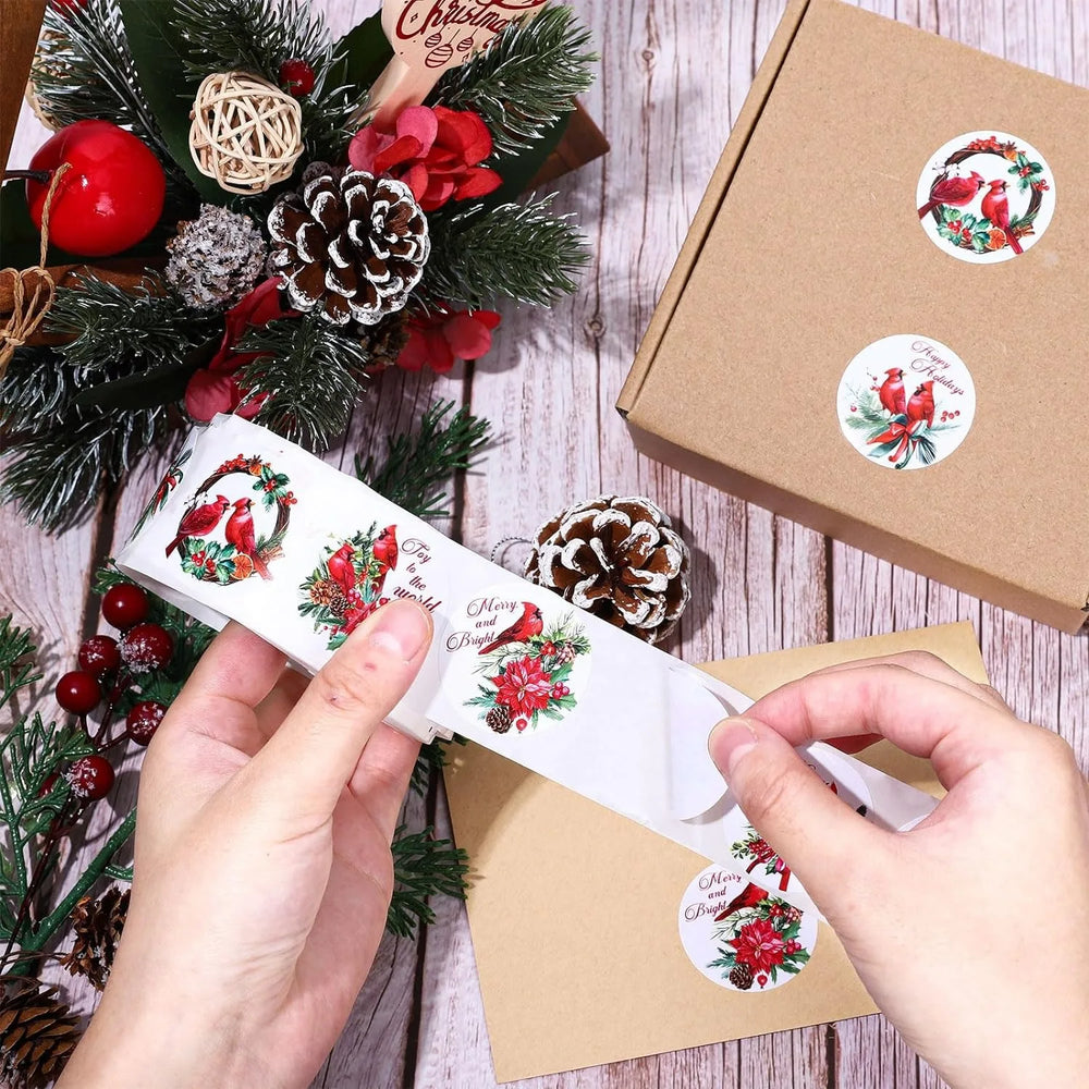 100-500Pcs Christmas Stickers Xmas Labels Stickers Decor Merry Christmas Decorations For Home New Year Gift Stationery stickers (Online Order Only)