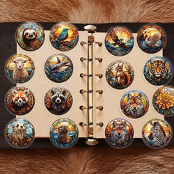 50PCS Stained Glass Gothic Animal Cartoon Sticker DIY Phone Laptop Luggage Skateboard Graffiti PET Decals Fun for Kid Toy (Online Order Only)
