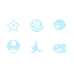 Set Of 6 Blank Button Car Sticker And Truck Vehicle White Blank Buttons The Car Interior  Decoration Die Cutting  Vinyl Decals (ONLINE ORDER ONLY)