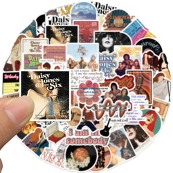 10/50Pcs Daisy Jones The Six Stickers Aesthetic DIY Laptop Stationery Luggage Waterproof Vintage Sticker 2023 (ONLINE ORDER ONLY)