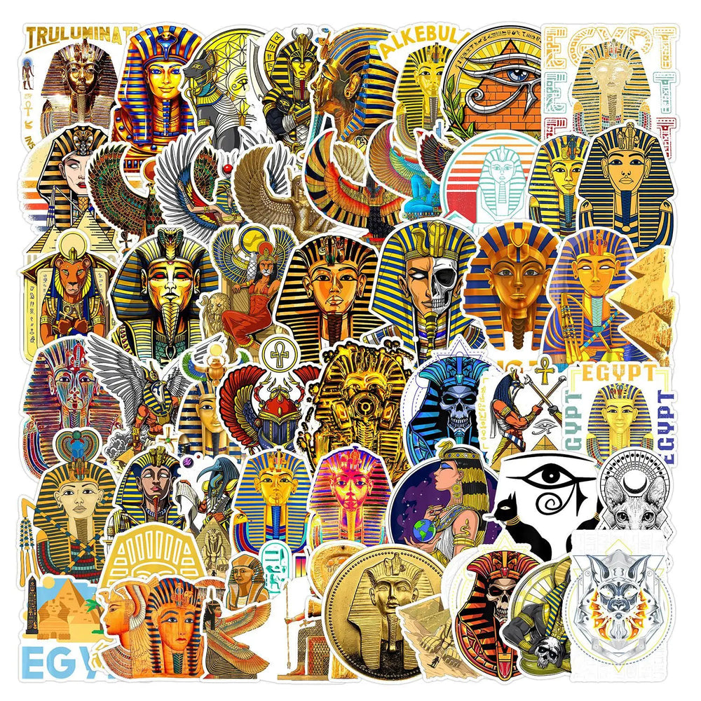 50pcs Personalized Mystery Head Graffiti Stickers for Helmet, Wall, Desktop Decoration (Online Order Only)