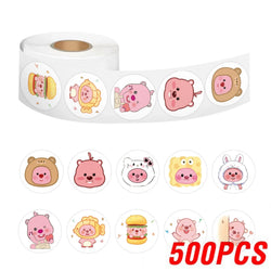 100-500pcs Cute Animal Stickers Children's Rewards Stickers Party Gifts Decorative Labels Scrapbook Stationery Stickers (ONLINE ORDER ONLY)
