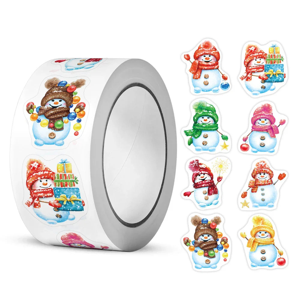 100-500pcs Christmas Theme Seal Labels Stickers Merry Christmas Stickers For DIY Gift Baking Package Envelope Stationery Lables (ONLINE ORDER ONLY)