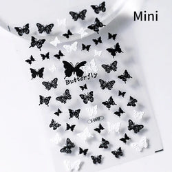 Gothic Dark Spider Butterfly Cross Flame Wings Halloween Horror Rose Flower Rabbit Pumpkin Bear Nail Art Stickers Manicure Decal (ONLINE ORDER ONLY)